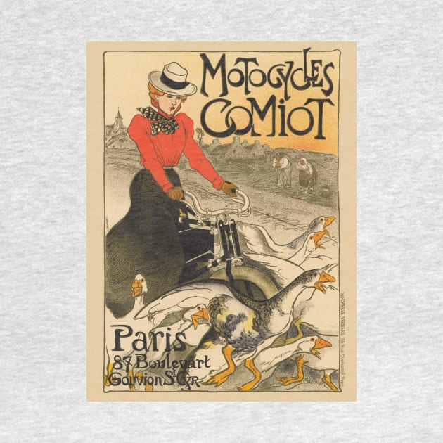 Motocycles Comiot France Vintage Poster 1899 by vintagetreasure